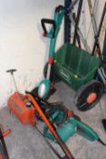 A BOSCH ELECTRIC STRIMMER AND CHAINSAW ETC - HOUSE CLEARANCE