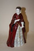 A LARGE COALPORT LIMITED EDITION FIGURINE 'QUEENS OF ENGLAND MARY I' NUMBER 100 / 1000