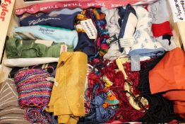 THREE BOXES OF LADIES SILK SCARVES AND HANDKERCHIEFS