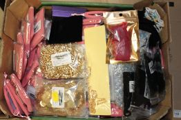 A BOX OF MIXED COSTUME JEWELLERY