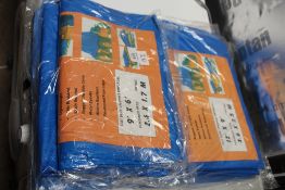 ***THREE POLYTARPS 4' X 6' - 18' X 12'