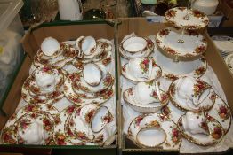TWO BOXES OF ROYAL ALBERT OLD COUNTRY ROSES