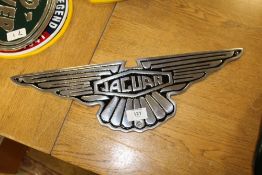 ***AN ALUMINIUM JAGUAR PLAQUE