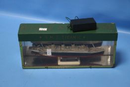 A CASED MODEL OF THE TITANIC