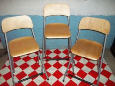 THREE FOLD AWAY KITCHEN / BAR STOOLS