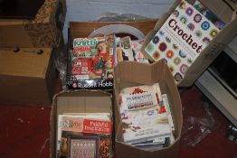 THREE BOXES OF BOOKS ON COOKERY AND CRAFT