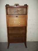 AN OAK NARROW BUREAU BOOK SHELF