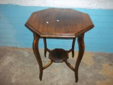 AN EDWARDIAN OCTAGONAL SIDE TABLE