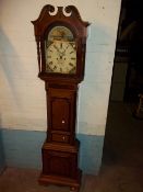 A GRANDFATHER CLOCK MARKED 