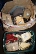 A LARGE QUANTITY OF VINTAGE STYLE TELEPHONES A/F