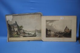 A HAND COLOURED LITHOGRAPH TITLED 