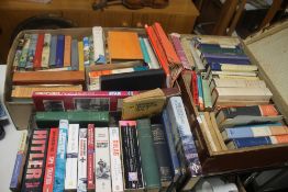 THREE BOXES OF BOOKS MOSTLY HISTORY AND MILITARY INTEREST