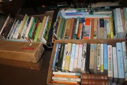 THREE TRAYS OF BOOKS ON FARMING, COUNTRYSIDE, WILDLIFE, BIRDS ETC.