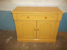 AN ANTIQUE PAINTED SIDEBOARD / CHEST