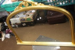 AN OVERMANTEL MIRROR, 92 X 126 CM