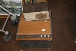 A GRENADIER RECORD PLAYER AND VINTAGE PHILLIPS RADIO