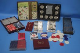 A COLLECTION OF VINTAGE CARD GAMES ETC.