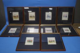 A COLLECTION OF REPRODUCTION FRAMED AND GLAZED PRINTS 'UNIFORM OF THE BRITISH INFANTRY AND