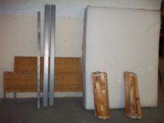 A KING SIZE FRAME BED AND MATTRESS