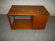 A RETRO TEAK FOLD OVER BUTTERFLY COFFEE TABLE