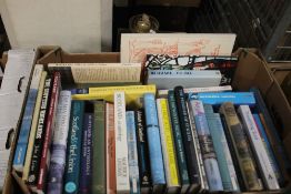 A TRAY OF BOOKS ON SCOTLAND TO INCLUDE HISTORY, LITERATURE, LIGHTHOUSES ETC.