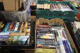 FOUR TRAYS OF BOOKS SCIENCE FICTION AND FANTASY