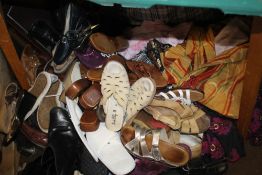 A LARGE QUANTITY OF MAINLY LADIES SHOES - ALL WORN