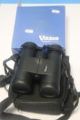 A PAIR OF VIKING NAVILUX 8 X 42 BINOCULARS IN SOFT CARRY BAG AND CARD BOX