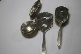 A SILVER DRESSING TABLE SET