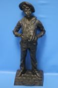 A SPELTER FIGURE NAMED 