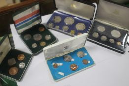 BARBADOS 1974 PROOF SET, British Virgin Islands 1974 proof set, Isle of Man 1971 proof set, Guernsey