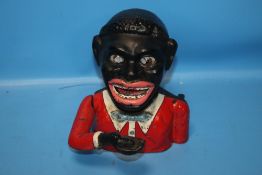 A CAST PAINTED HAPPY JOE MONEY BOX