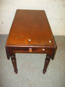 A VICTORIAN MAHOGANY DROP LEAF TABLE