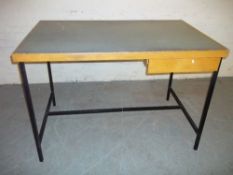 AN ARCHITECT'S PLAN TABLE WITH DRAWER