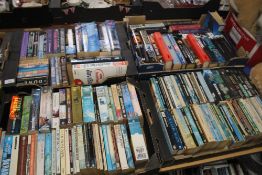 FIVE TRAYS OF SCIENCE FICTION AND FANTASY NOVELS