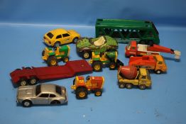 TEN MIXED TONKA VEHICLES