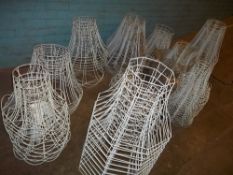 A LARGE QUANTITY OF WIRE LAMPSHADE FRAMES