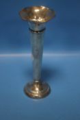 A HALLMARKED SILVER BUD VASE