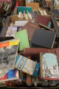 THREE TRAYS OF MISCELLANEOUS BOOKS TO INCLUDE ANTIQUARIAN (TRAYS NOT INCLUDED)