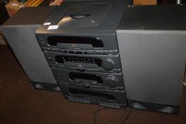 A MATSUI MUSIC CENTRE AND PAIR OF MATCHING SPEAKERS