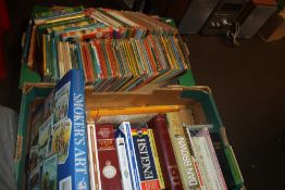 TWO TRAYS OF BOOKS TO INCLUDE ONE TRAY OF LADYBIRD BOOKS (TRAYS NOT INCLUDED)
