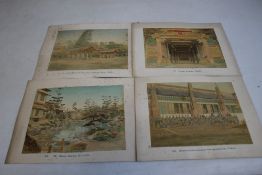 FOUR COLOURED PRINTS OF JAPANESE SCENES comprising No. 70 