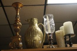 A COLLECTION OF CANDLE HOLDERS
