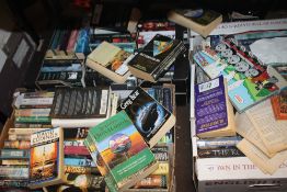 THREE TRAYS OF PAPERBACK NOVELS