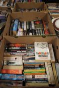 THREE TRAYS OF SCIENCE FICTION AND FANTASY BOOKS
