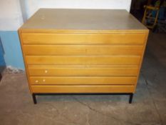 A SIX DRAWER ARCHITECT'S PLAN CHEST ON CHEST