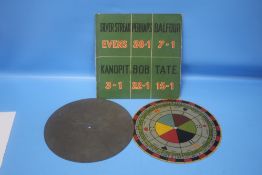 GRAMOGAMES CIRCA 1930, a compendium of games consisting of a printed metal disk