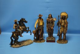 FOUR NATIVE AMERICAN FIGURES