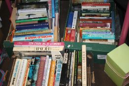 THREE TRAYS OF BOOKS MAINLY HISTORY AND MILITARY