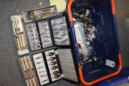 A QUANTITY OF SILVER PLATED FLATWARE